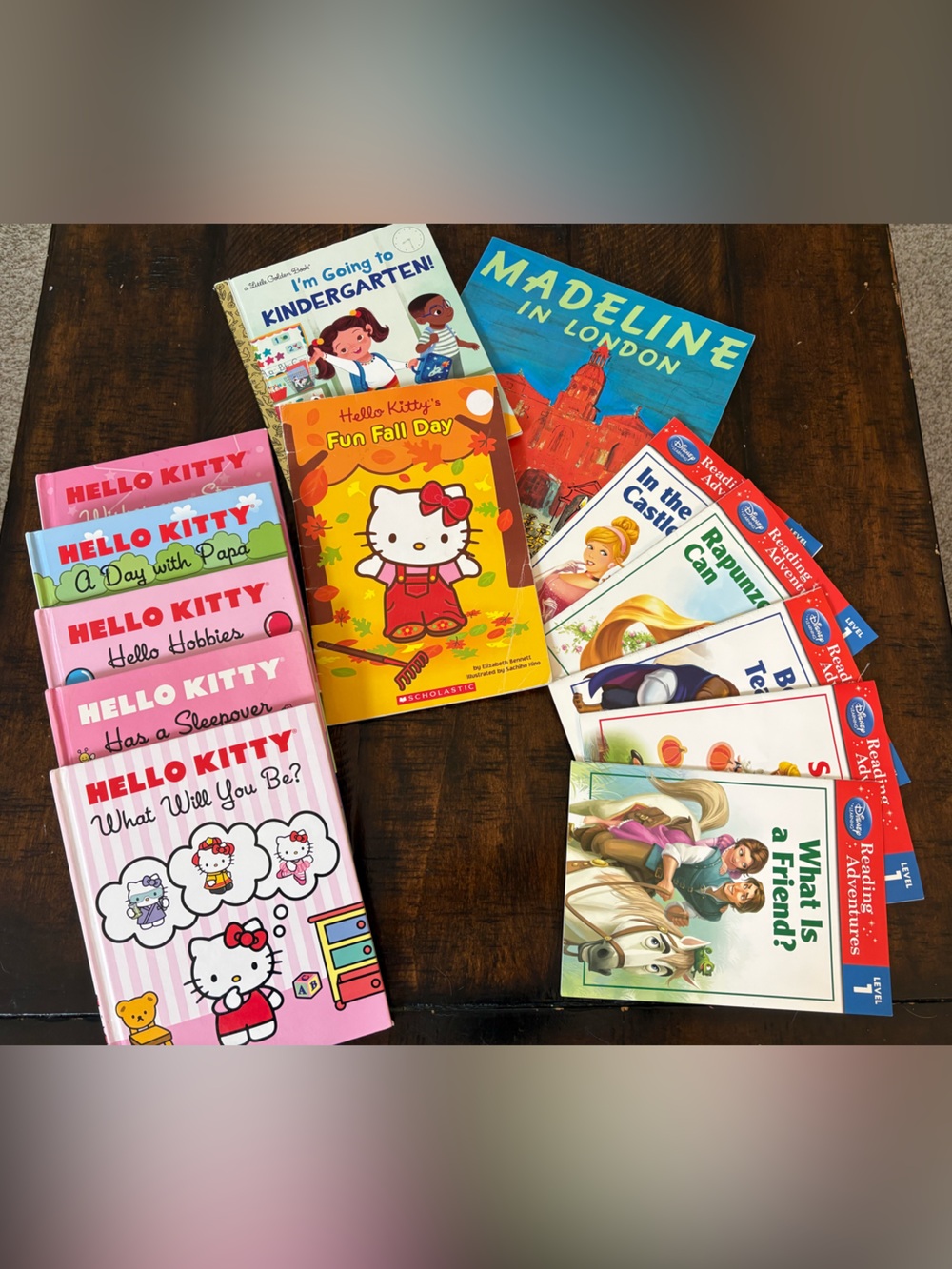 Early Reader Books, Hello Kitty, Disney Princess, Madeline, and Kindergarten